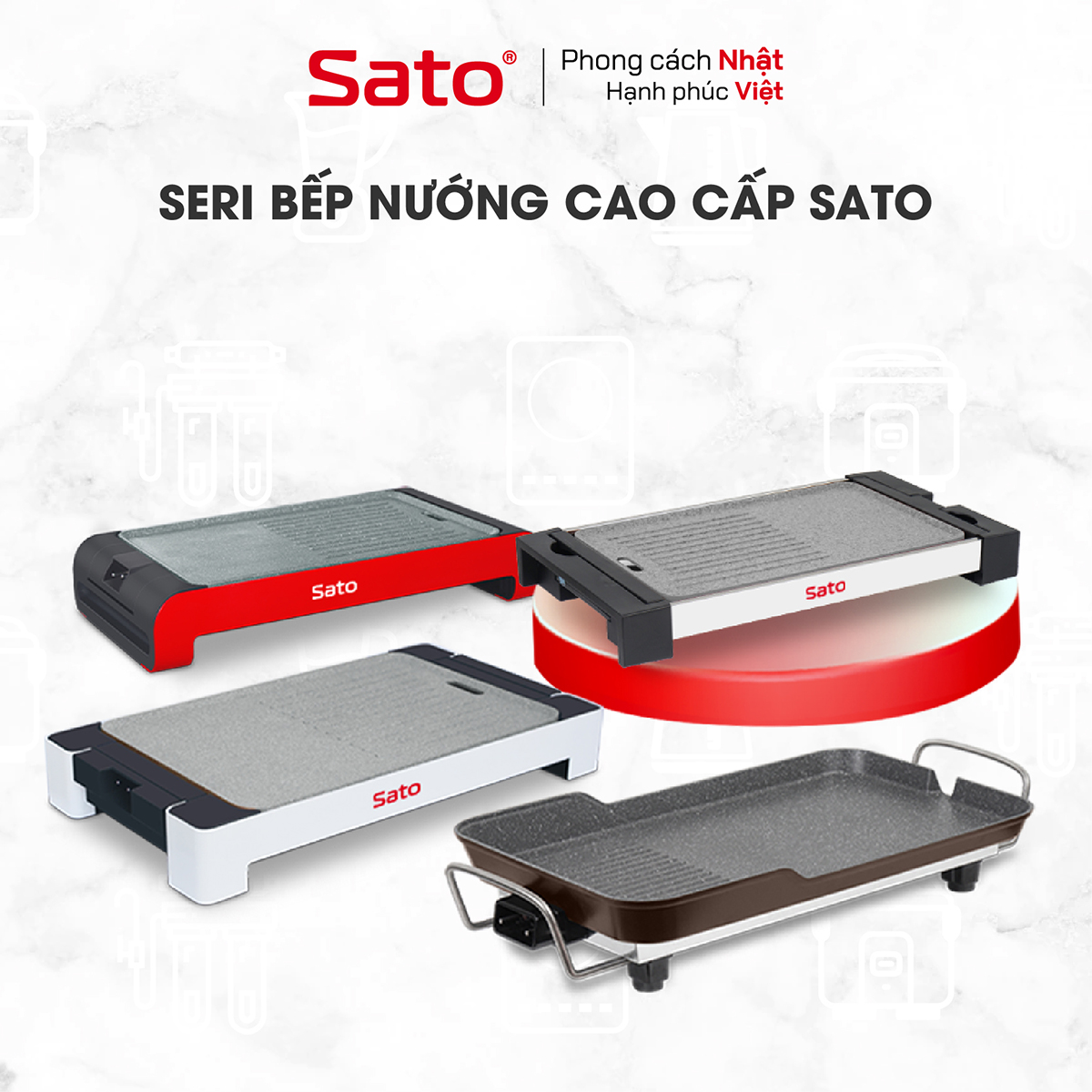 Seri bếp nướng cap cấp Sato