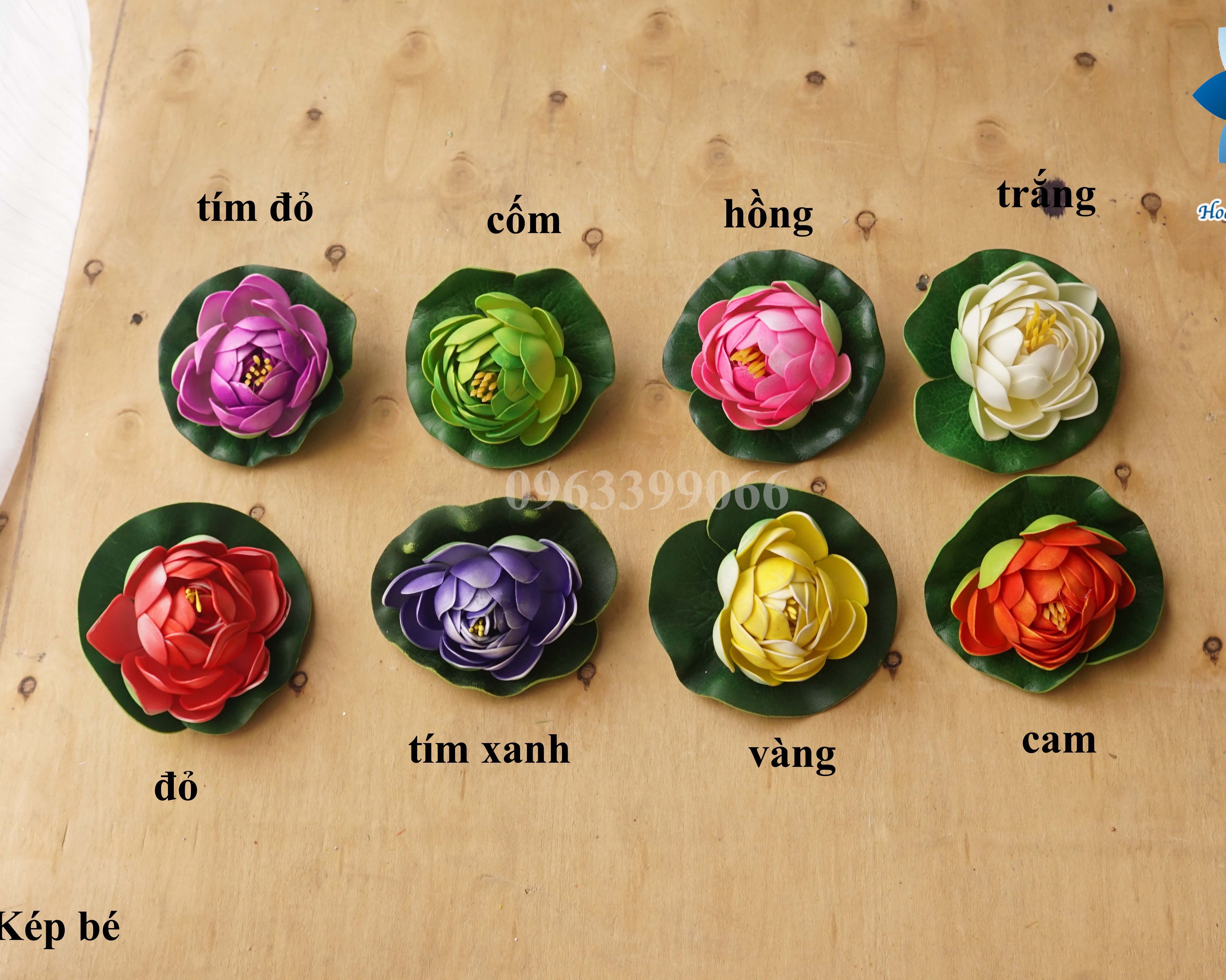 Hoa Giả Hoa Sen Thả Nước 10Cm