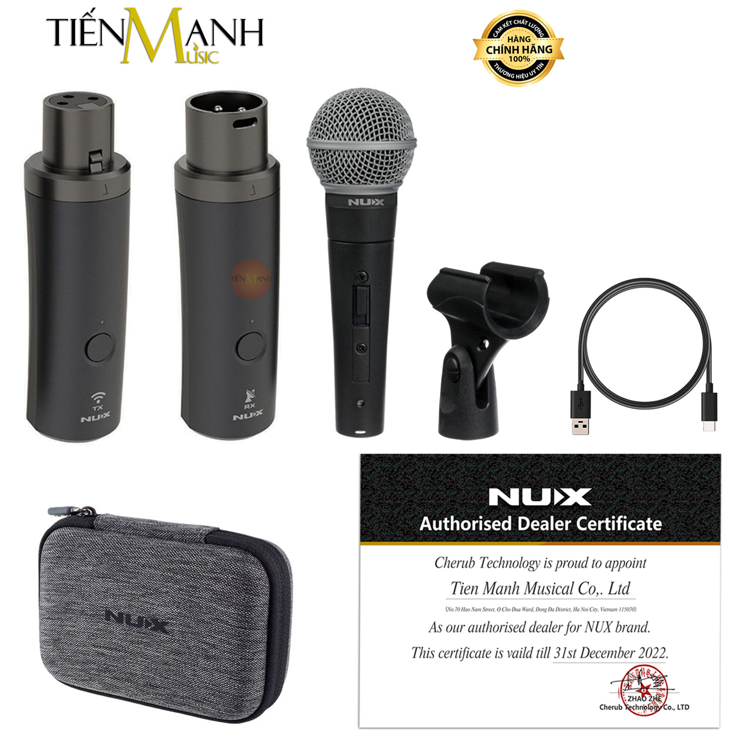 Bộ thu phát tín hiệu không dây nux b3 rc cho micro 2.4ghz wireless system - microphone pin sạc b3rc, b-3rc