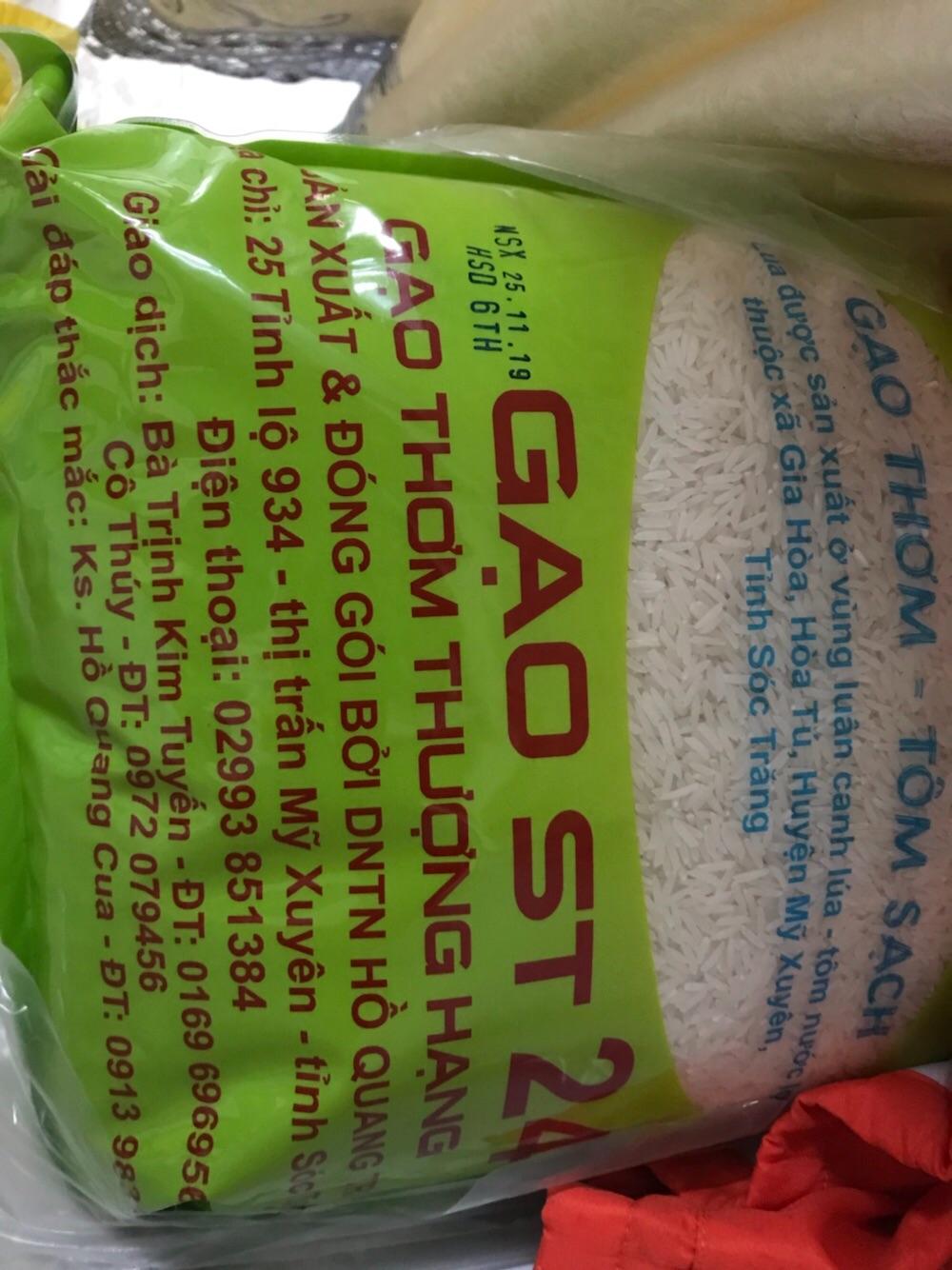 Gao st24 Gao Thom Tom Sach tui 5kg