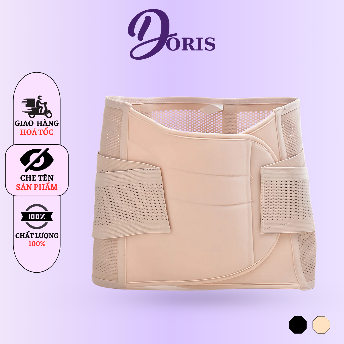 Đai Nịt Bụng Giảm Mỡ Thon Eo Sau Sinh Nịt Bụng Dán Cao Cấp DORIS 3331