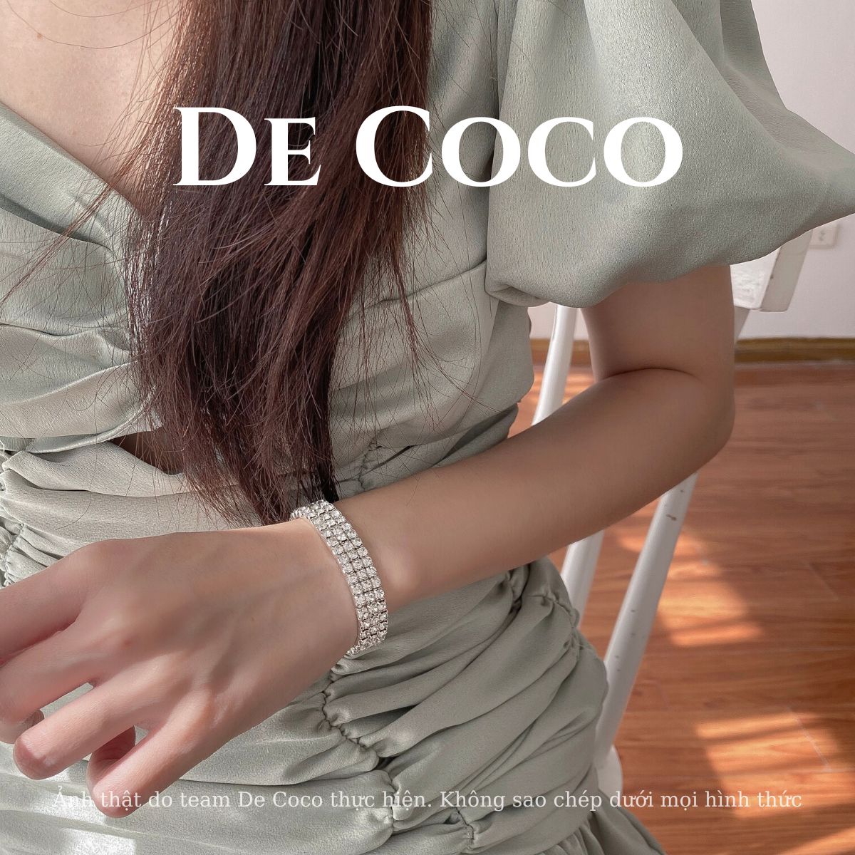 Vòng cổ choker đá 3 hàng De Coco