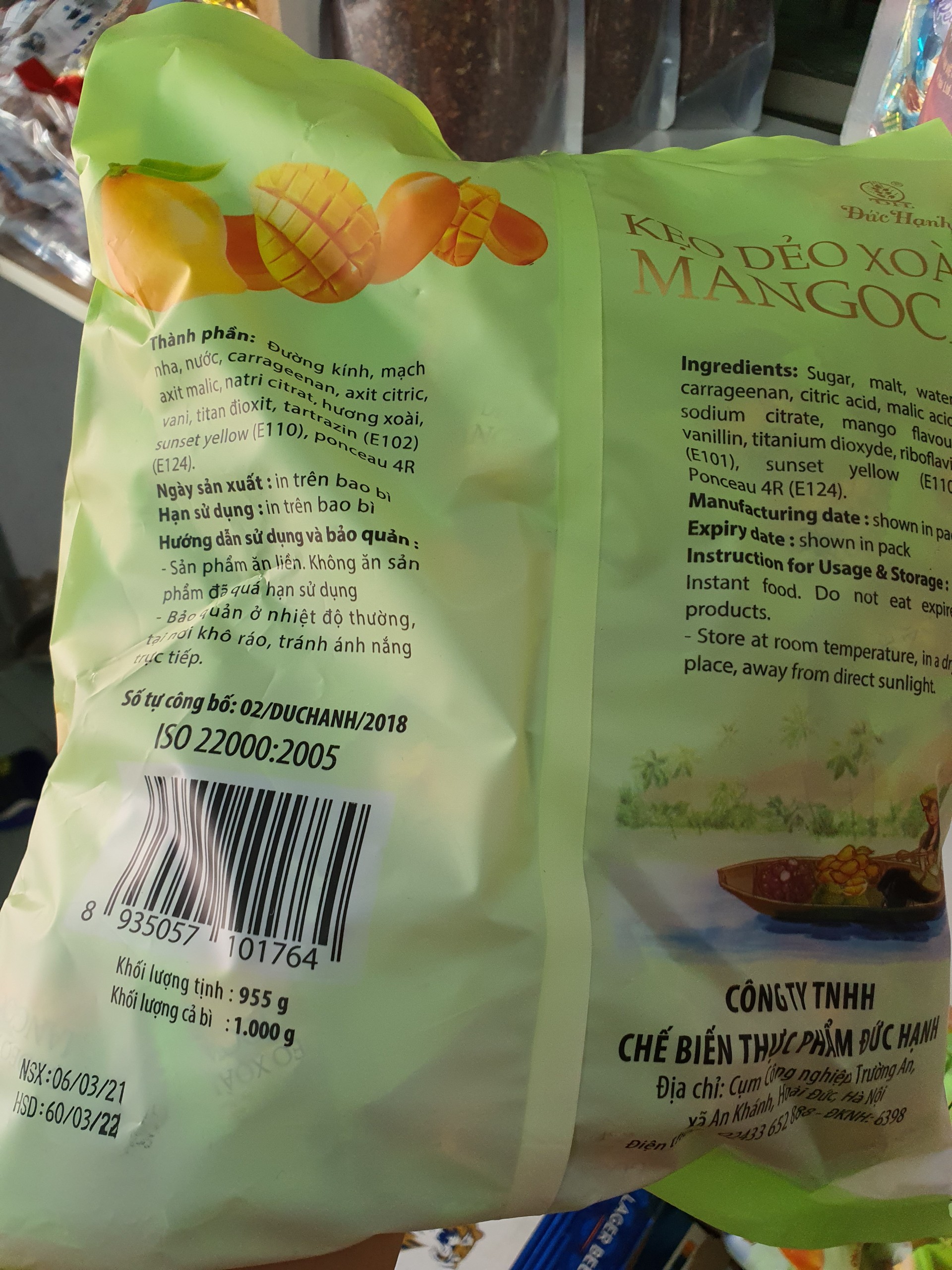 Kẹo Xoài Mangoca (Combo 2 Gói *350G)