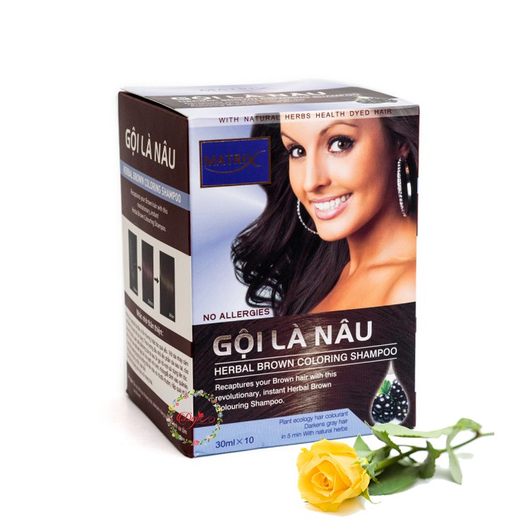 Dầu gội Nâu tóc Matrix GỘI LÀ NÂU (10 GÓI 30ml /hộp )