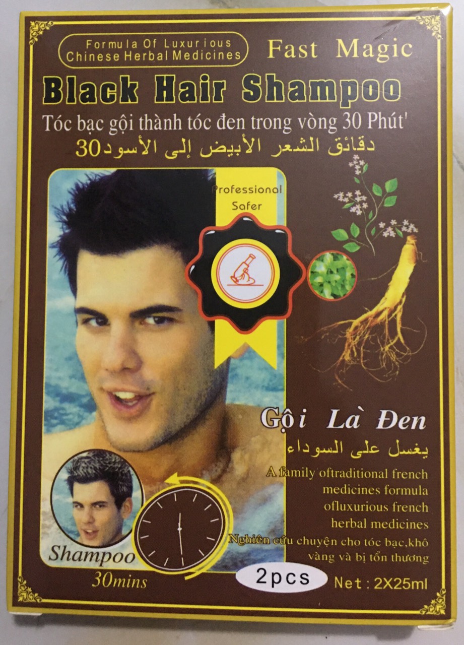 [ ê  ]... (2 gói) Dầu gội "Gội Là Đen" Nhân sâm Hàn Quốc 25ml*2