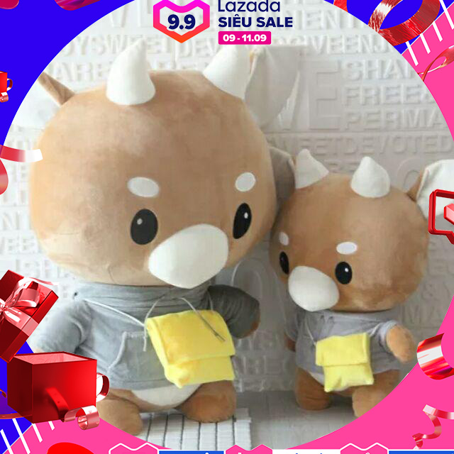 Gấu bông Bò Chăm chỉ cao 35cm