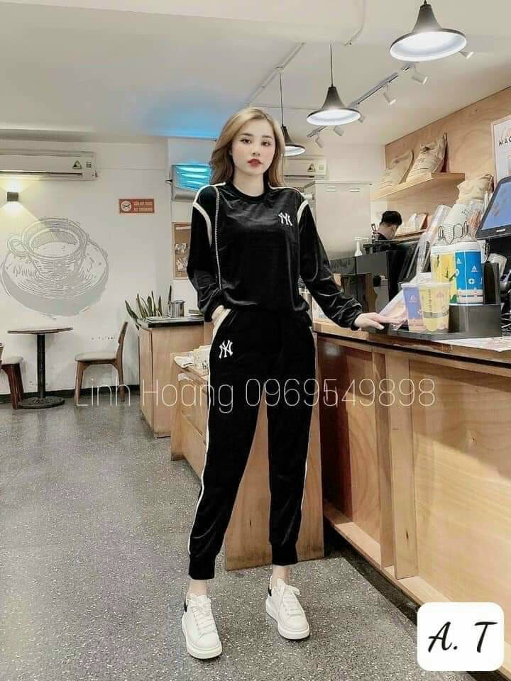 Bộ thể thao nhung bo gấu
