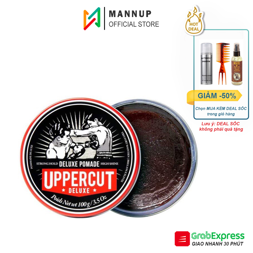 Sáp vuốt tóc uppercut deluxe pomade 100g - chính hãng 100%