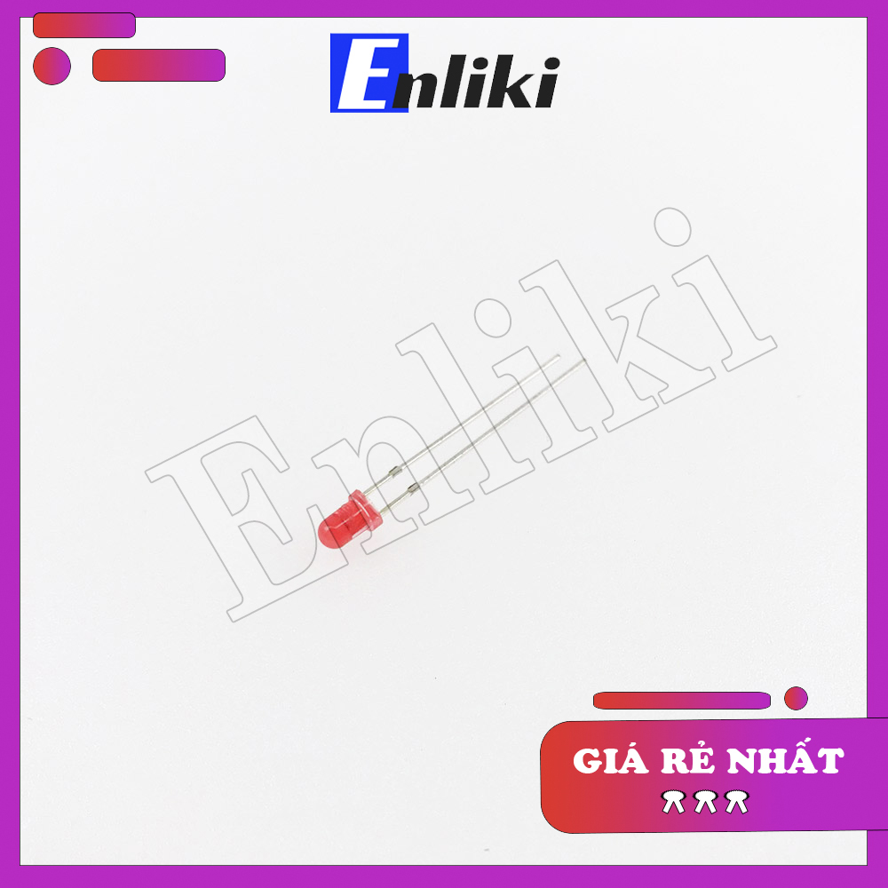 5 Chiếc Led 3mm đỏ đục