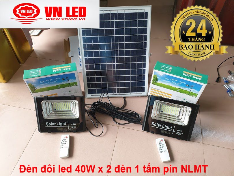 ĐÈN NĂNG LƯỢNG MẶT TRỜI ĐÔI  40W x 2 SOLAR LIGHT