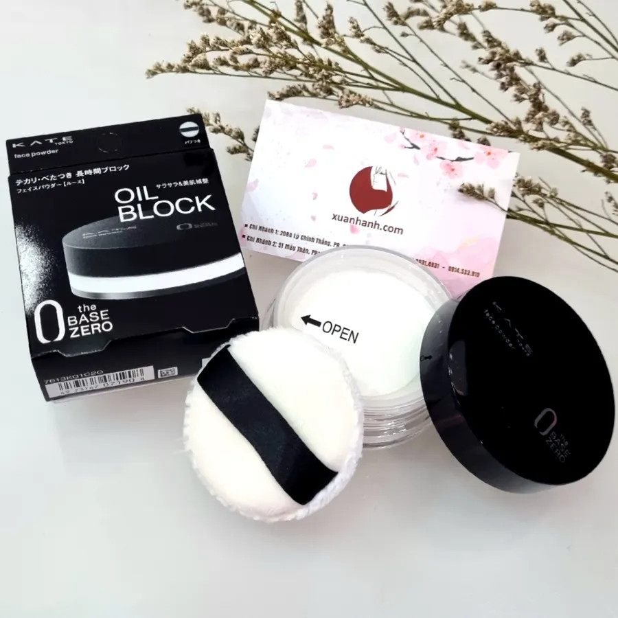 Phấn phủ bột Kanebo Kate The Base Zero Face Powder kiềm dầu, matte da, #Natural