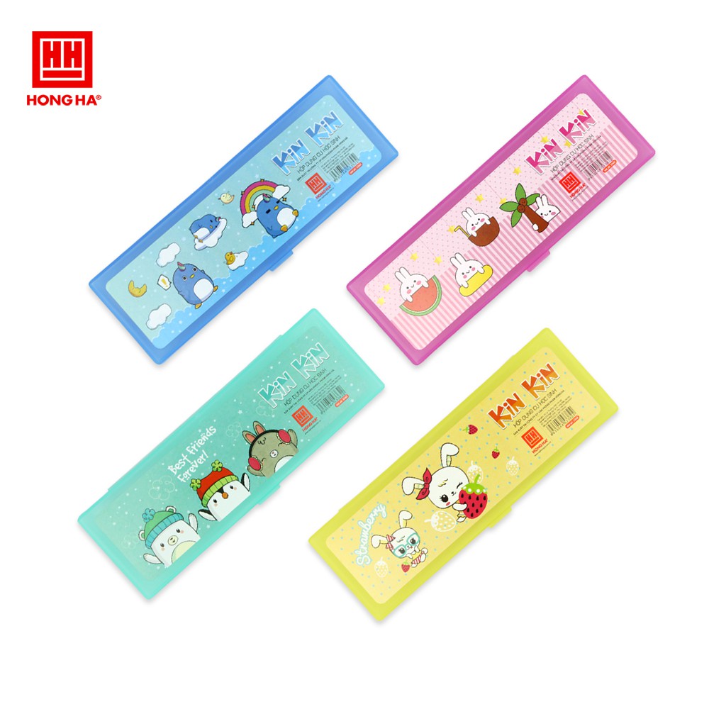 Hộp bút nhựa Hồng Hà Kin Kin, Hộp đựng bút chính hãng (3362)