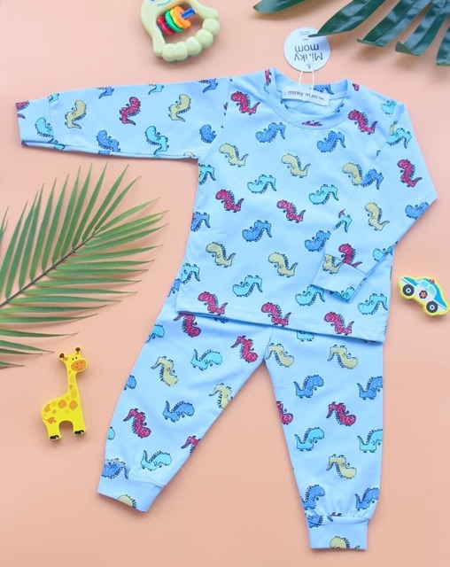 Bộ Minky Thun Lạnh Cho Bé Từ 6-18Kg