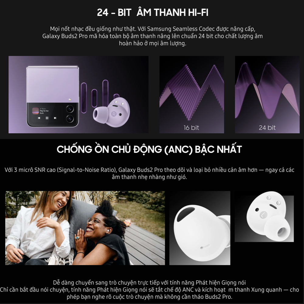 [Galaxy Buds 2 Pro] Tai nghe Samsung Galaxy Buds 2 Pro  - Hàng chính hãng