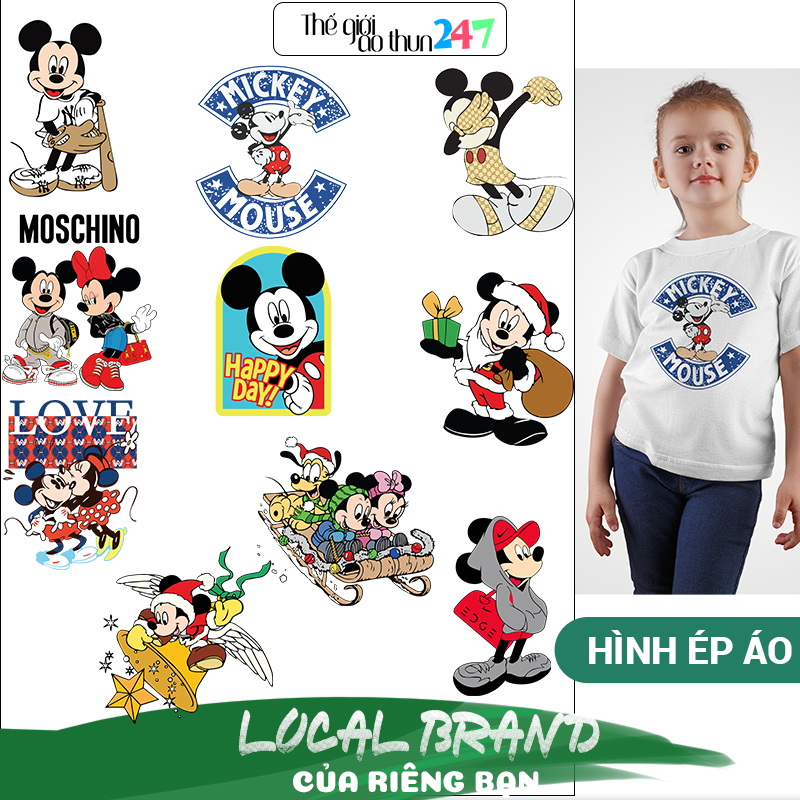 [Hình ủi, ép nhiệt] Hình ủi Mickey M3 dành cho trẻ em