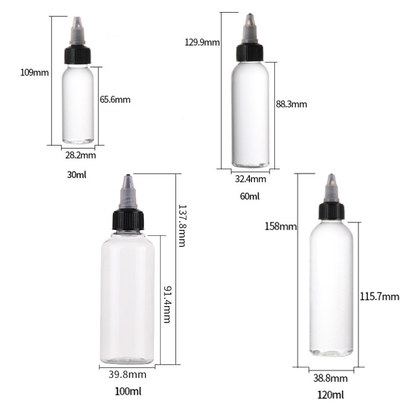 Lọ rỗng 60ml có bi mix mực xăm