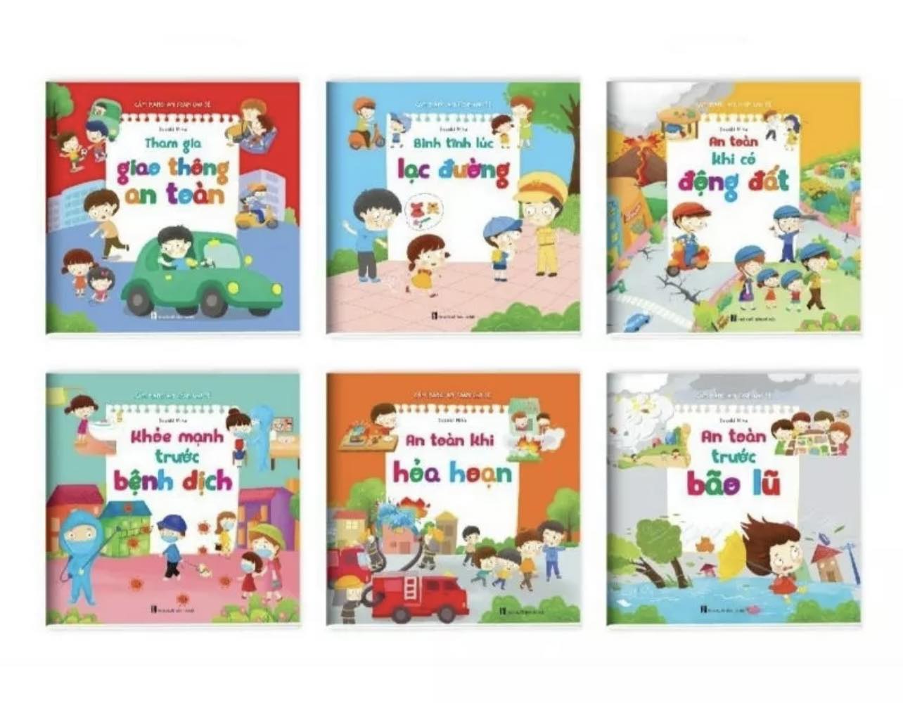 Bộ sách Cẩm nang an toàn dành cho bé từ 3 - 12 tuổi Combo 6 Cuốn