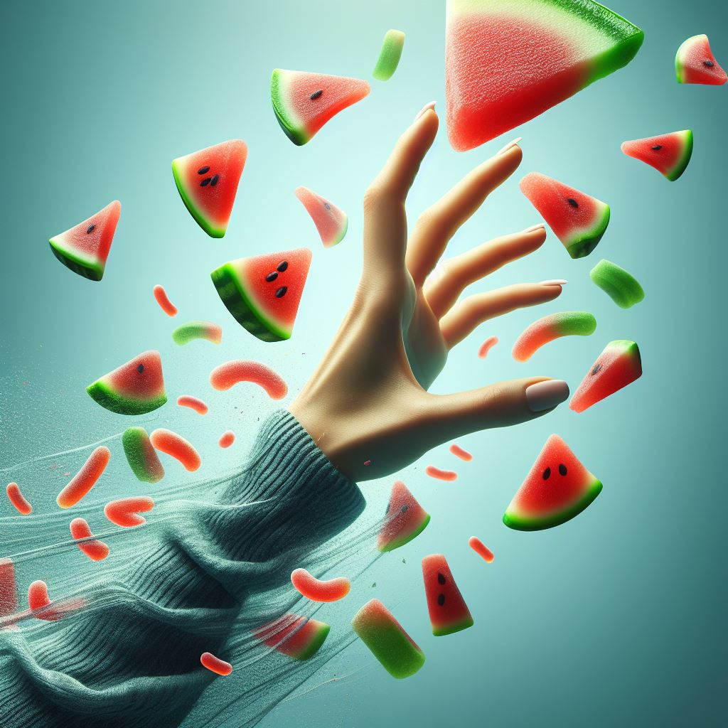 Kẹo dẻo Fini Watermelon Slices 90g vị Dưa Hấu