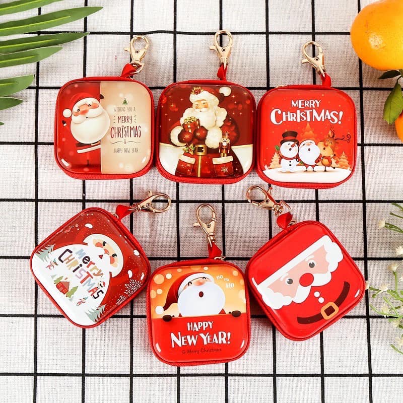 [HCM]Ví NOEL vuông mini có móc khóa
