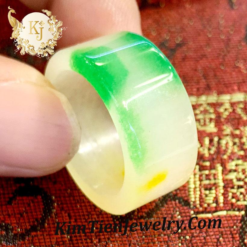 Nhẫn Phong Thủy Đá Cẩm Thạch Tứ Quý - Hợp Tất Cả Mệnh - Việc Chạy Ro Ro - Kim Tiền Jewelry