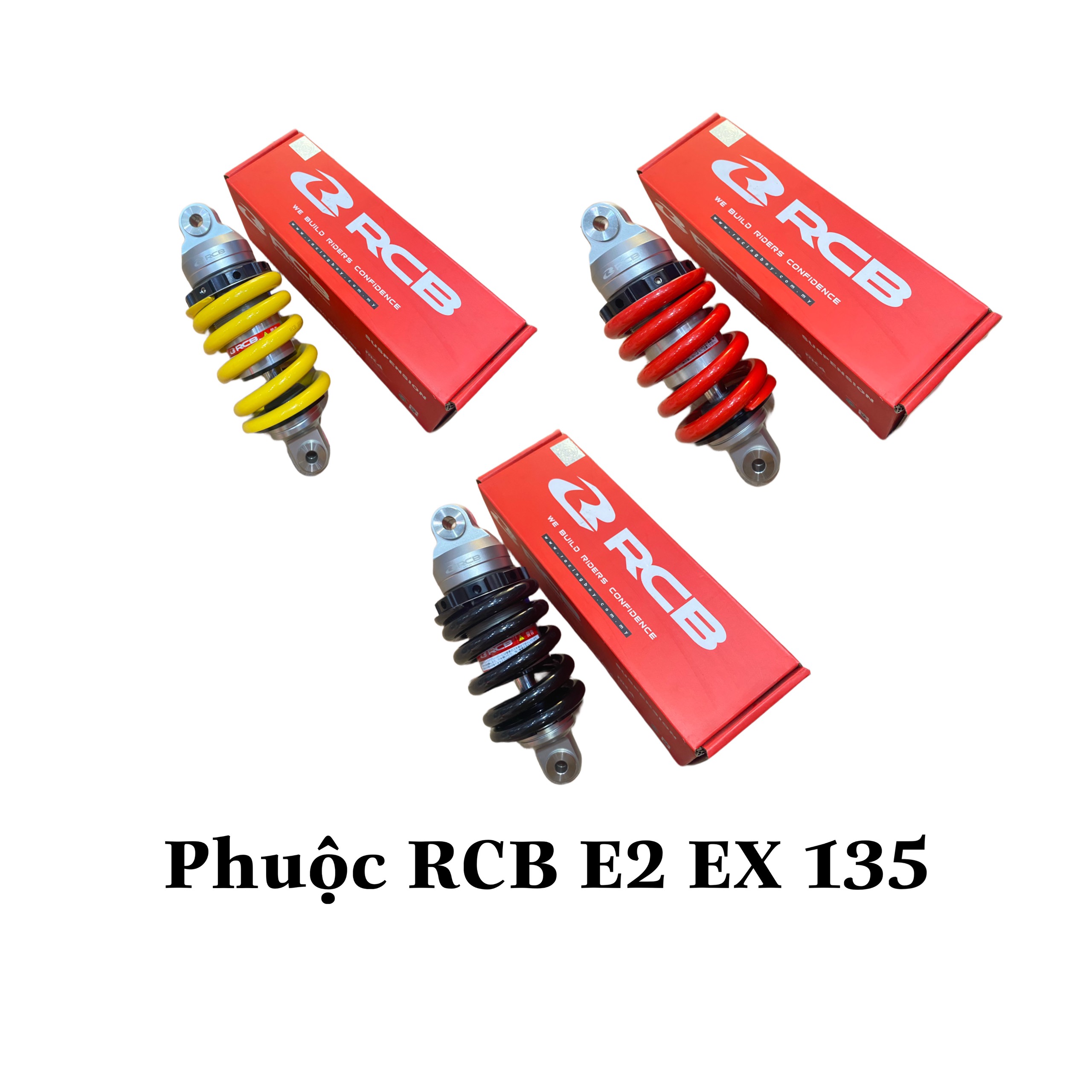 Phuộc RCB E2 gắn cho EXCITER 135 ( Gồm : Vàng / Đỏ / Đen )