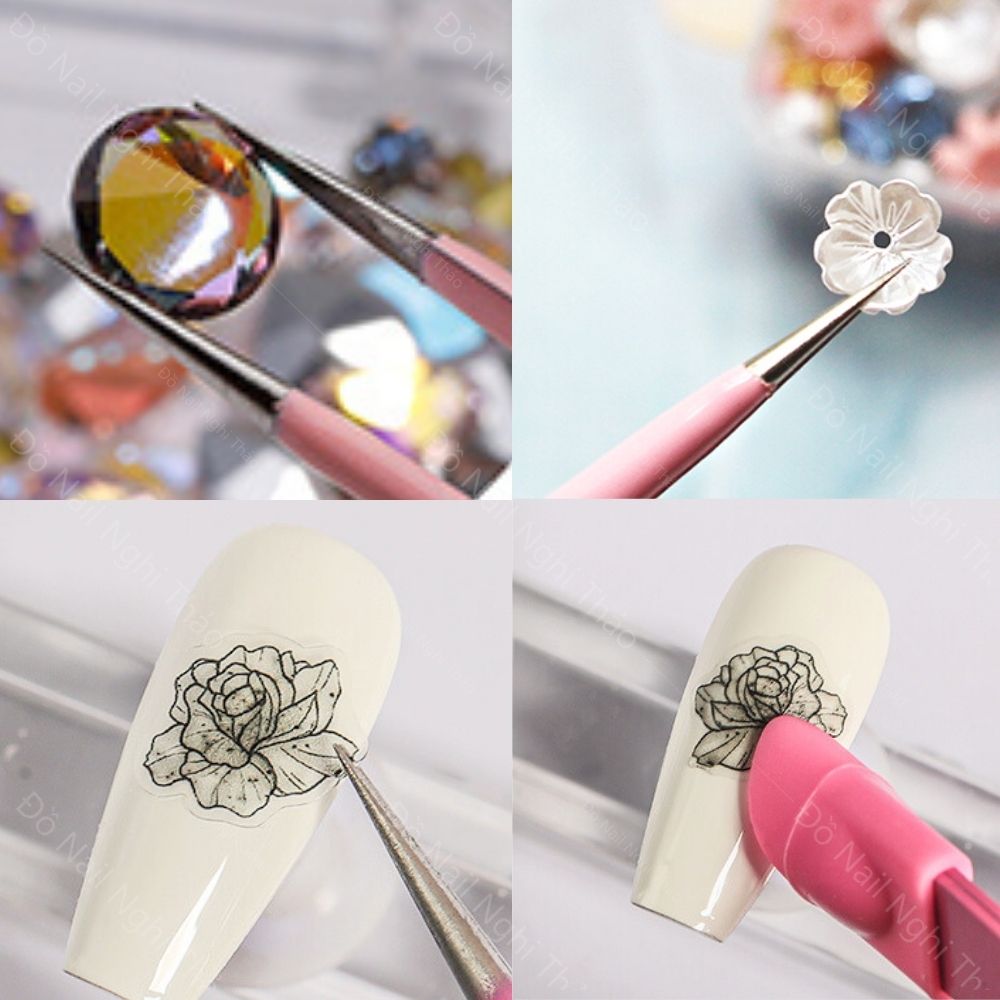 Nhíp gắp đá nail