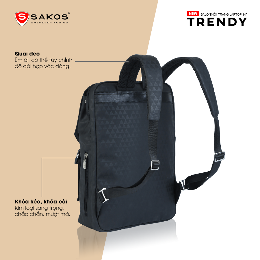 Balo Thời Trang SAKOS TRENDY (14 inch)