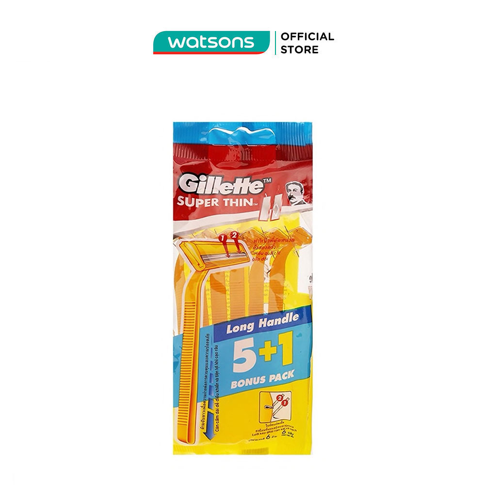 Dao cạo gillette superthin ii 5 cái + 1 cái