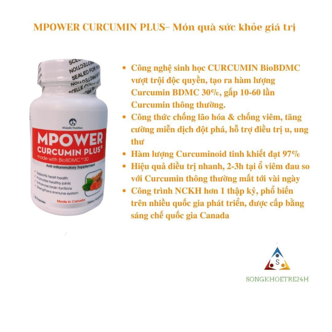 Viên Nghệ MISKAFA MPOWER CURCUMIN PLUS Bổ Sung Chống Viêm