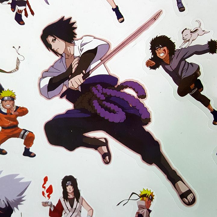 Tấm sticker dán chủ đề NARUTO ( kích thước 27cm x 37cm )