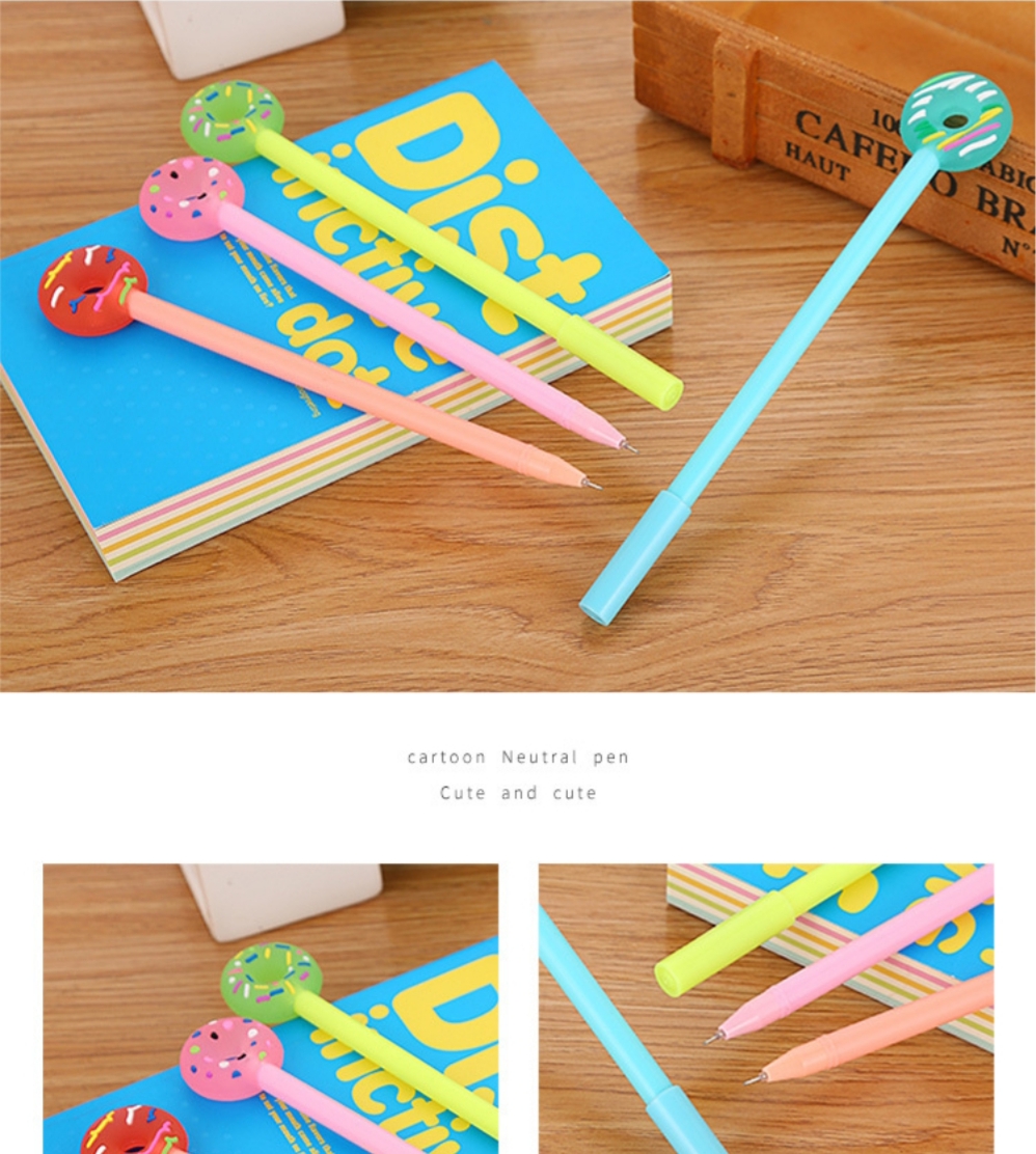 Set 3 bút bi nước hình bánh donut cute