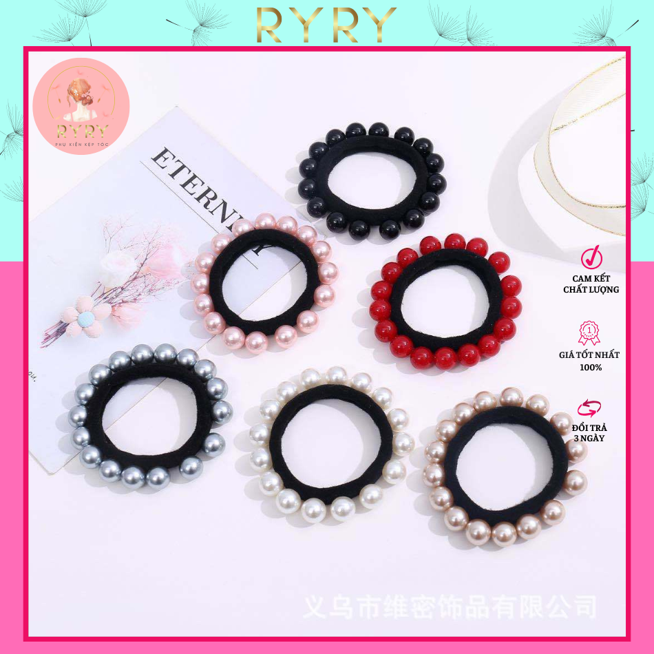 Dây Cột Tóc Ngọc Trai Nhân Tạo Xinh Xắn