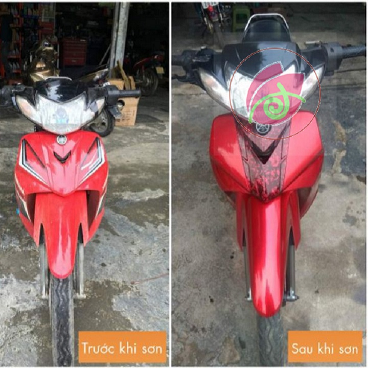 Sơn xịt sơn xe máy Samurai Y138 màu đỏ candy Yamaha 400ML