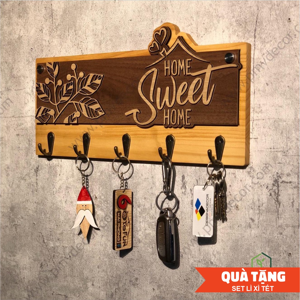 BẢNG TREO CHÌA KHOÁ. Gỗ thông + gỗ phủ min tối màu, size 35*18cm, nội dung dán nổi. BTCK-PMV53