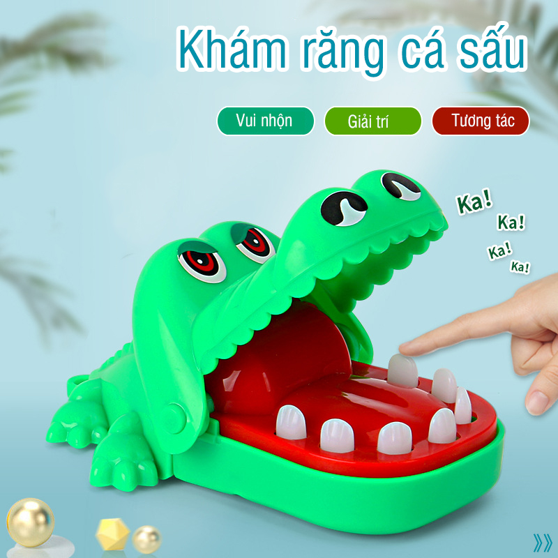 Đồ chơi khám răng cá sấu cắn tay size to