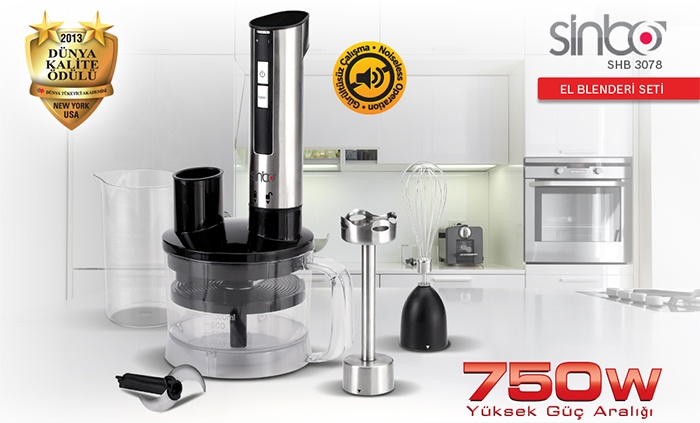 Máy xay cầm tay Sinbo SHB-3078 0.8L (Đen)