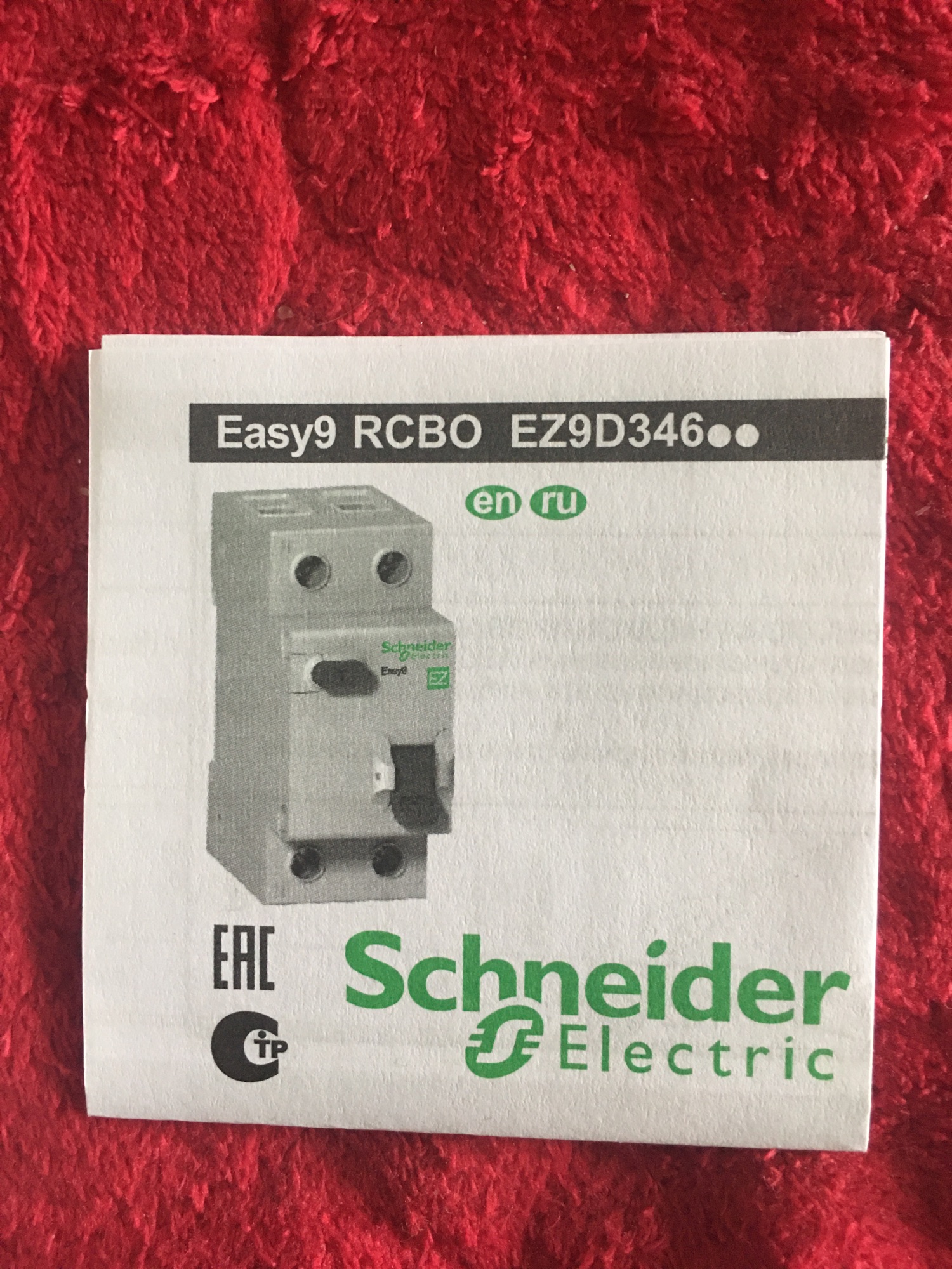 Aptomat chống giật Schneider EZ9D34620 C20 30mA
