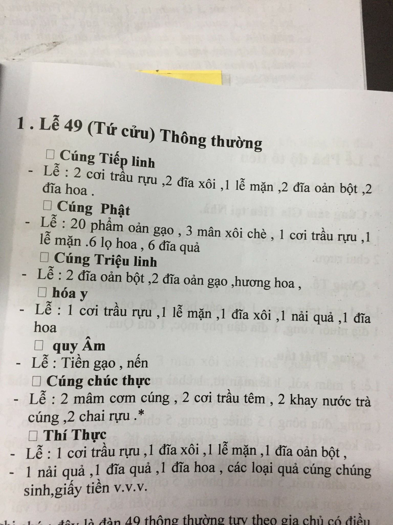 Sách Nghi Thức Sắm Lễ