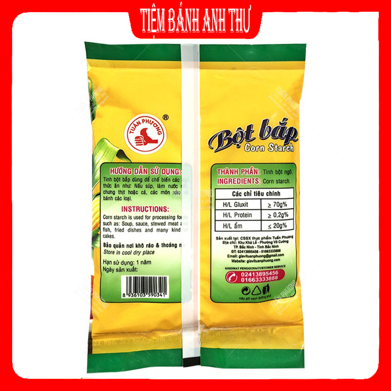 [TÚI LỚN 1KG] Bột ngô, bột bắp