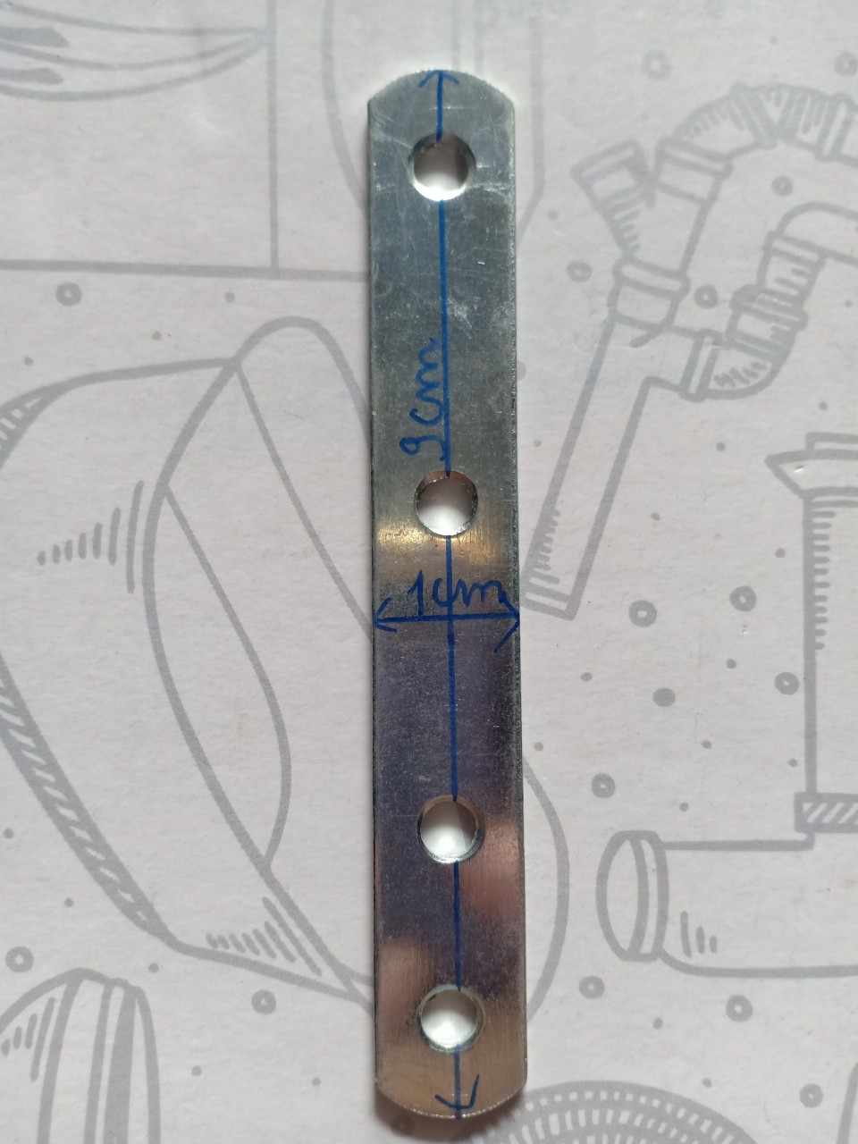 Ke thẳng - Bát thẳng 4 lỗ rộng 1cm dài 6cm 9cm
