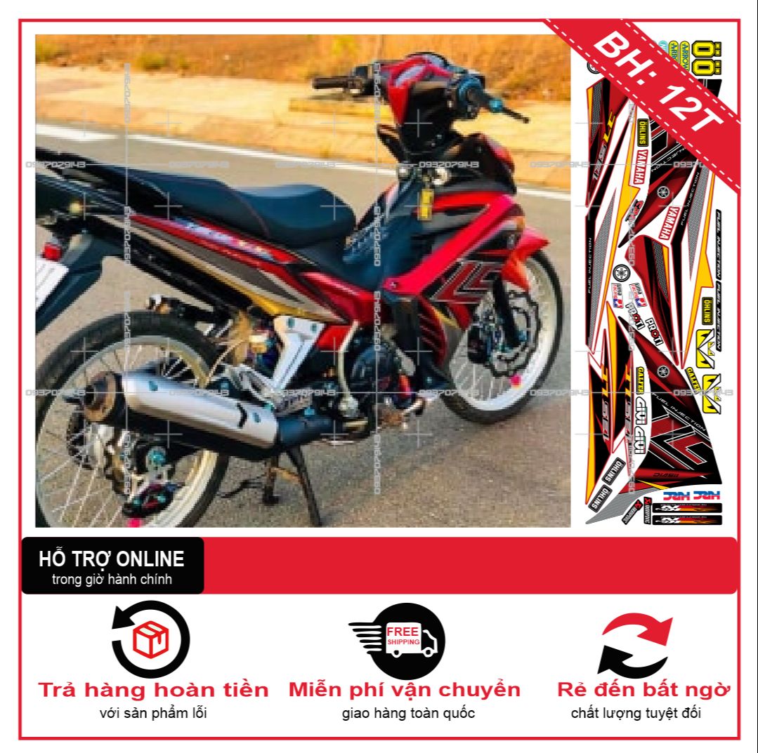 TEM XE EXCITER 2011 135 (TEM RỜI EX 2011) LC ĐỎ ĐEN NEW