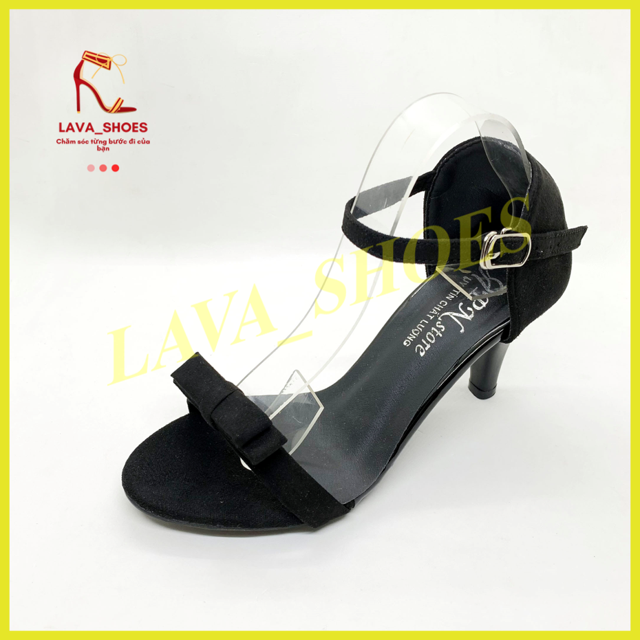 Giày cao gót sandal 7 phân quai nơ - SD98