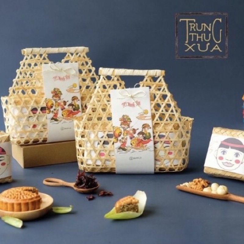 [QUÀ TẶNG TRUNG THU] Lẵng quà tre, giỏ tre đựng quà, làn tre đựng quà tết