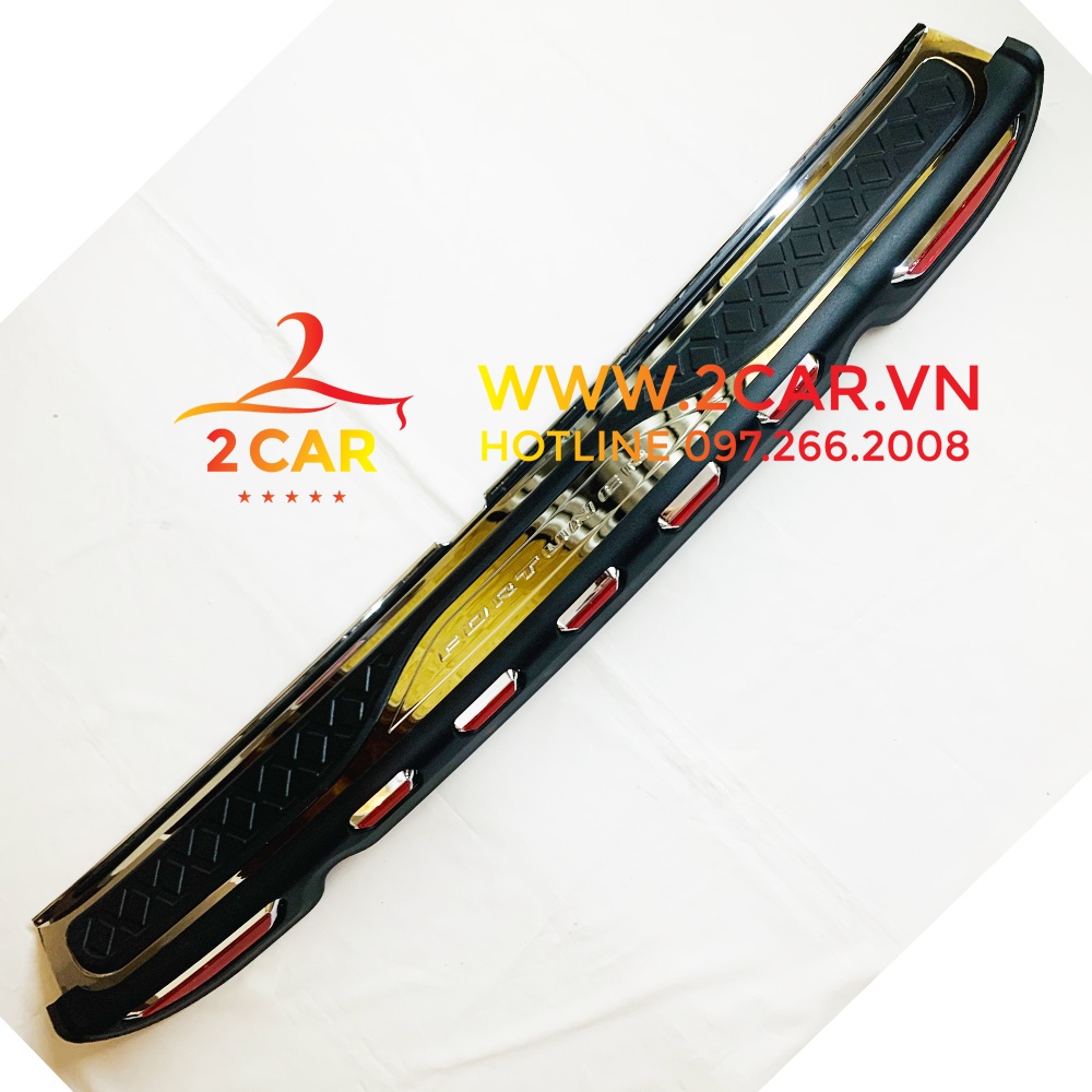 Ốp Chống Trầy Cốp Ngoài Xe Toyota Fortuner 2009-2016, Mẫu nhiều inox cao cấp nhựa đen 3D