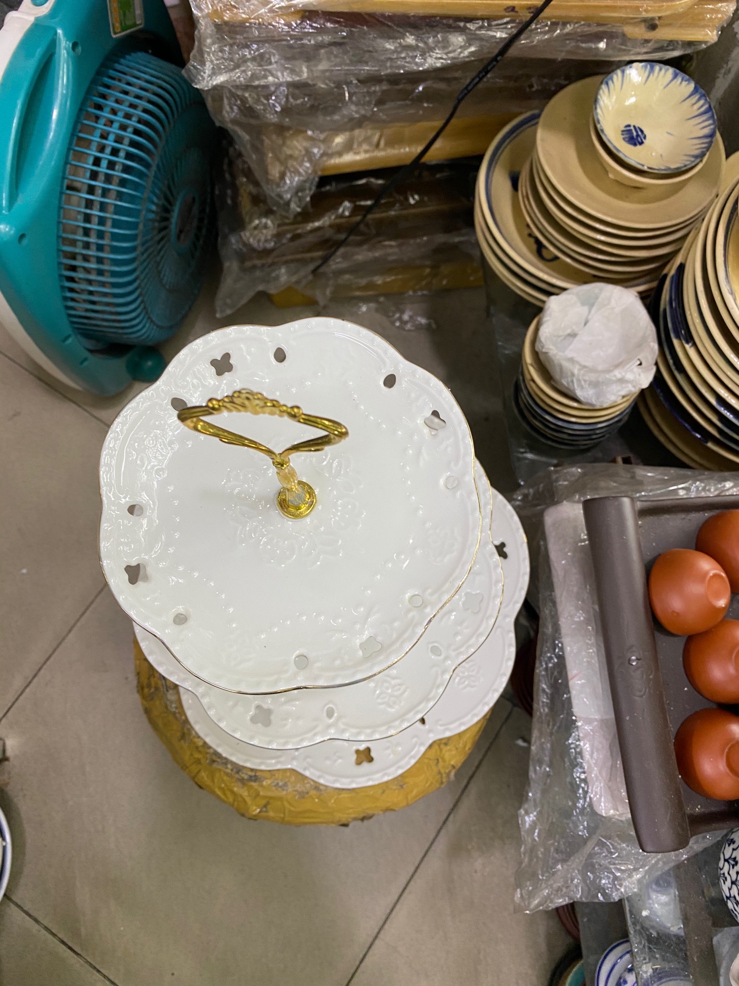 [HCM]Bộ đĩa sứ  3 tầng cao cấp