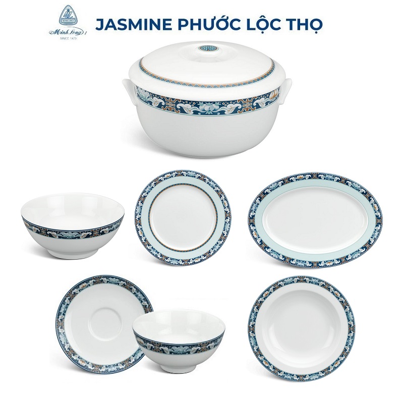 Tô chén dĩa sứ Minh Long Phước Lộc Thọ - tô chén dĩa sứ minh long