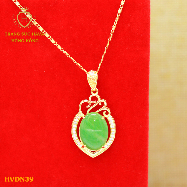 Hava Hong Kong gold plated titanium diamond pendant necklace for women-jewelry