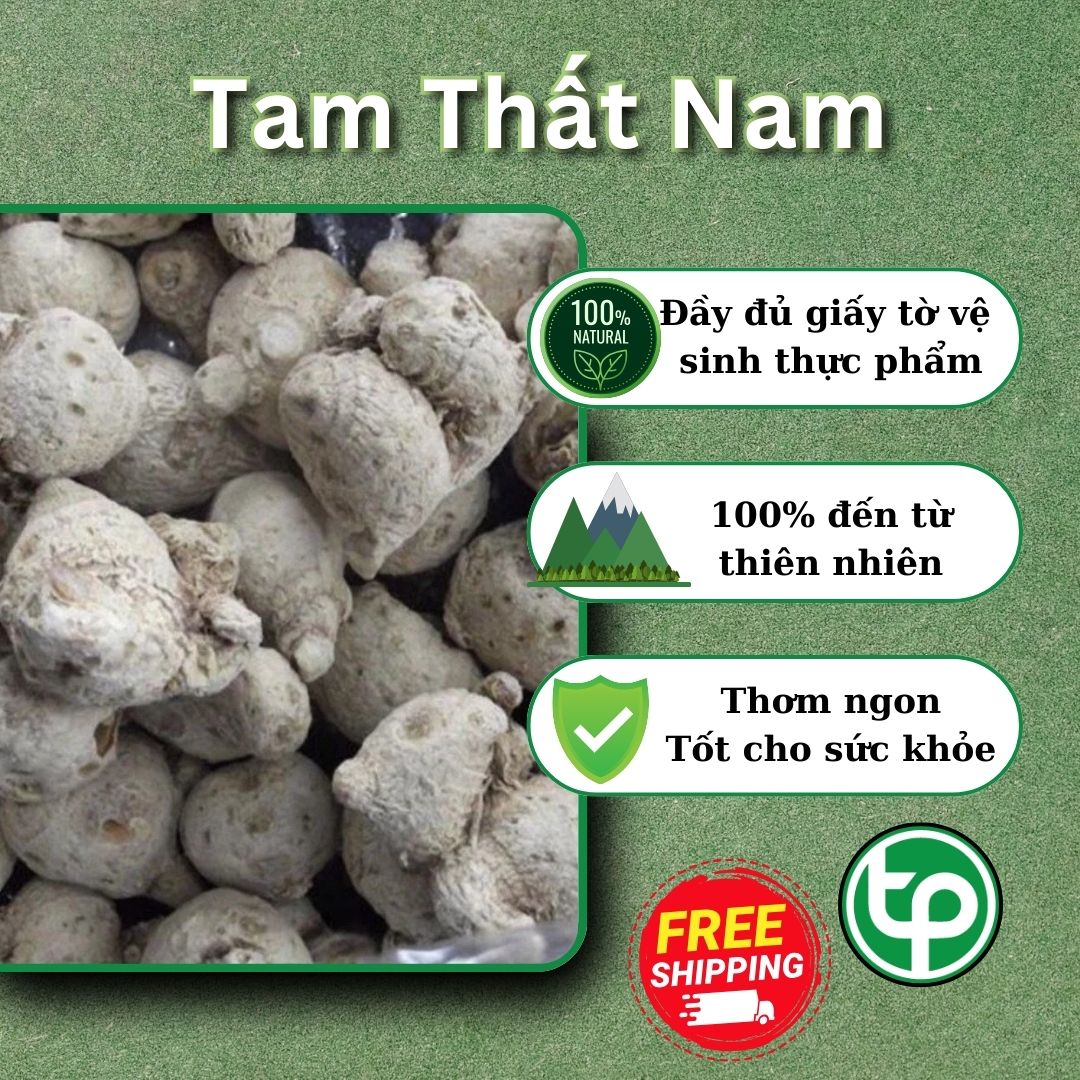 [Hàng mới về] Củ tam thất nam khô 100g - Tấn Phát - Hỗ trợ cải thiện sức khoẻ