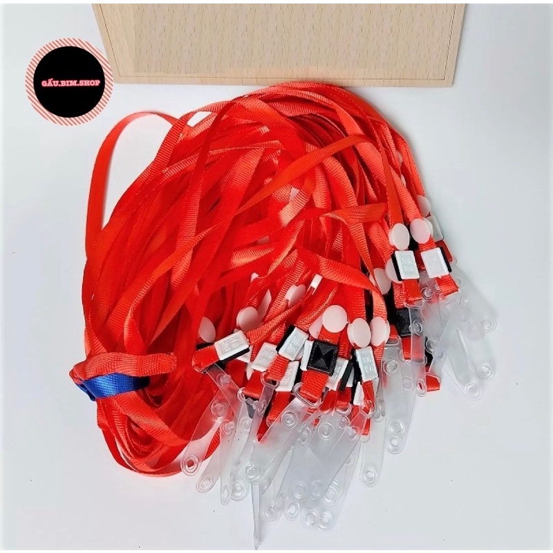 [Giá sỉ] 10 Dây đeo thẻ tên (dây phù hiệu) móc nhựa