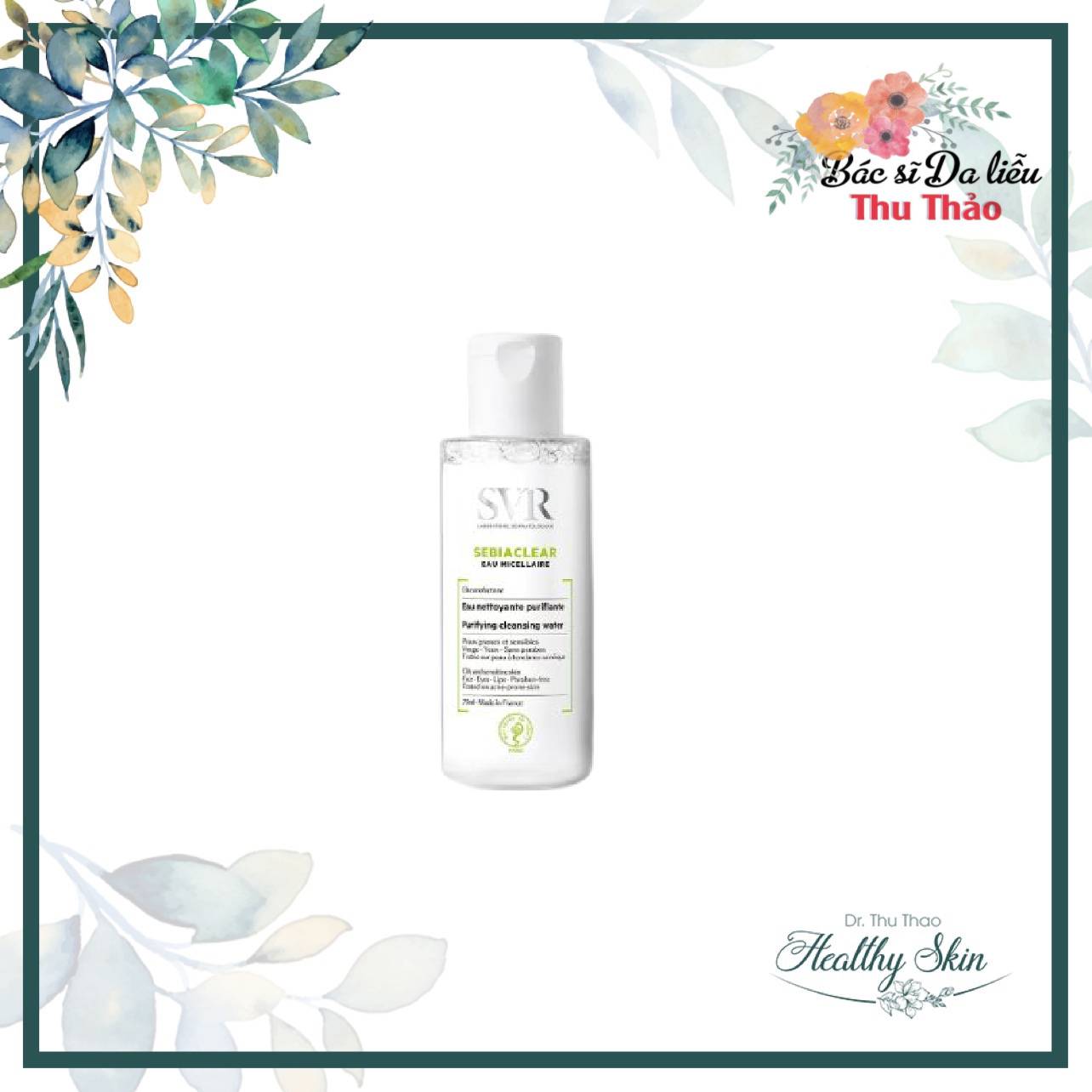 [75ML-400ML] NƯỚC TẨY TRANG SVR SEBIACLEAR EAU MICELLAIRE